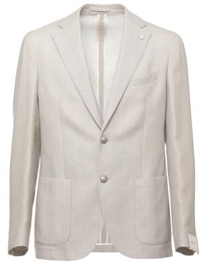 Lubiam Jassen ,Katoen Cotton Jacket - Grijs