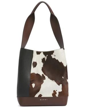 Marni Tassen ,Bruin ,Shoulder Bags - Zwart
