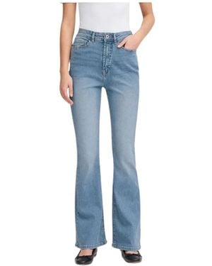 Ichi Ihtwiggy High Waist Flared Jeans - Blau