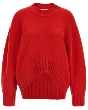 The Attico Round-Neck Knitwear - Red