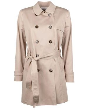 Marella Double-Breasted Coats - Natural