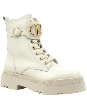 Liu Jo Lace-Up Boots - Neutro