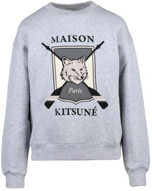 Maison Kitsuné Felpa Girocollo - Grijs