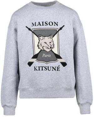 Maison Kitsuné Felpa Girocollo - Grijs