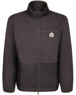 Moncler Jassen ,Zwart ,Zwart Technisch Materiaal - Grijs
