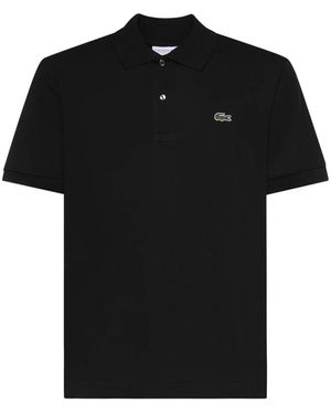 Lacoste Tops ,Zwart ,Katoen Klassieke Piqué Polo Met Normale Pasvorm