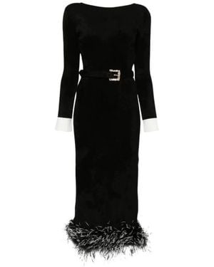 Self-Portrait Knitted Dresses - Negro