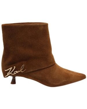 KARL LAGERFELD Heeled Boots - Brown