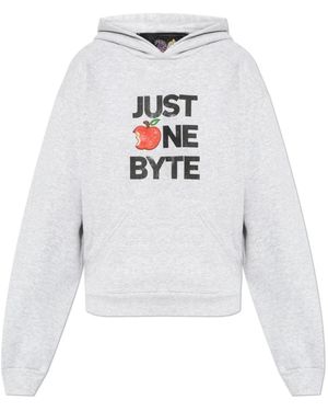 Coperni Hoodies & Sweatvesten ,Grijs ,Katoen Hoodie - Wit