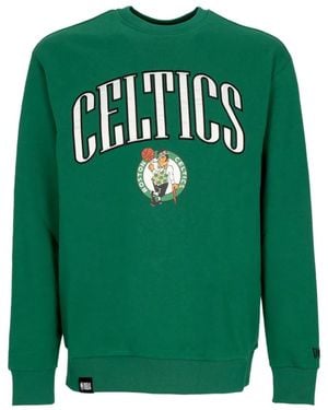 KTZ Lightweight Crewneck Sweatshirt Nba Arch Graphic Oversize Crew Boscel - Green