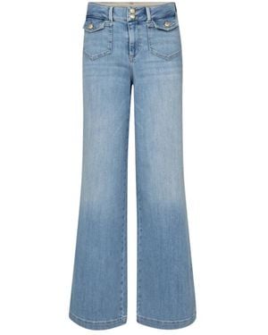 Mos Mosh Vintage-Geïnspireerde Wide-Leg Jeans Lichtblauw