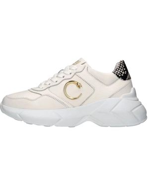 Roberto Cavalli Schoenen ,Wit ,Leer Leren Sneakers