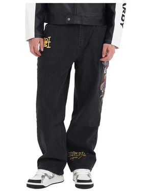 Ed Hardy Jeans ,Zwart ,Wide Jeans