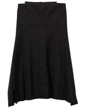 Junya Watanabe Rokken ,Zwart ,Flared Wrap Midi Rok
