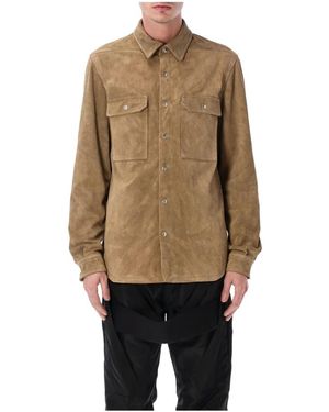 Rick Owens Leather Jackets - Natural