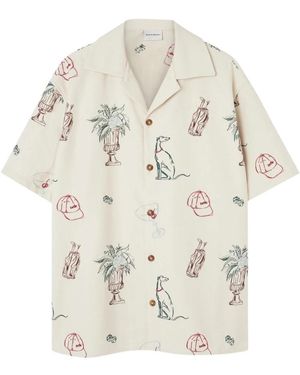 Drole de Monsieur Short Sleeve Shirts - Bianco