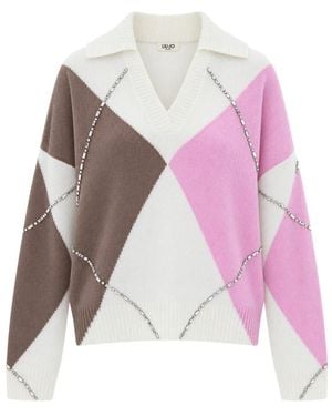 Liu Jo V-Neck Knitwear - Multicolor