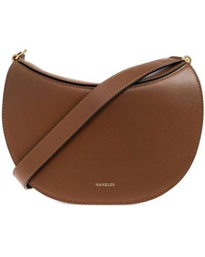 Wandler Bruine Leren Schoudertas
