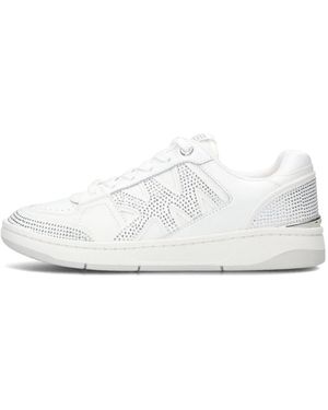 Michael Kors Rebel Lace Up Lage Sneakers - Wit
