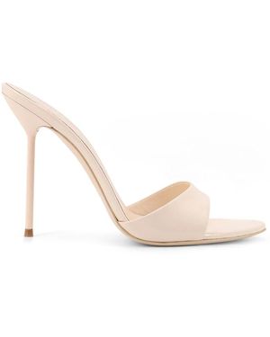 Paris Texas Heeled Mules - Blanco