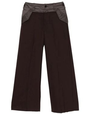 Sacai Wide Trousers - Brown