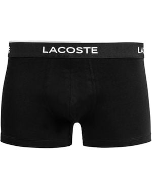 Lacoste 3Er-Pack Elastic Cotton Trunks - Schwarz