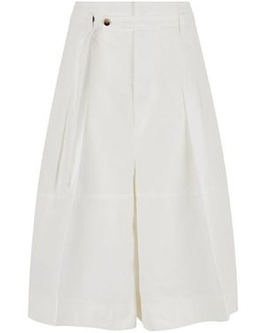 Bottega Veneta Long Shorts - White