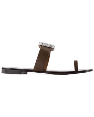 Giuseppe Zanotti Blahir Platte Sandalen - Wit