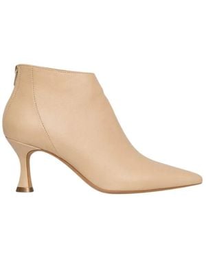 GISÉL MOIRÉ Heeled Boots - Natural