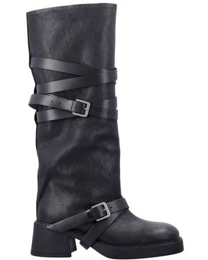 Miista Schoenen ,Zwart ,Leer Katarzyna Belt Boot