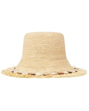 Alanui Seashell-Embellished Raffia Sun Hat - Naturel