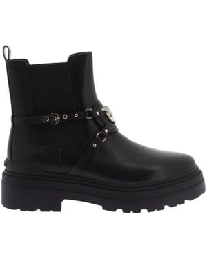 Pinko Stivaletti neri in pelle elastici - Nero