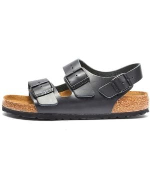 Birkenstock Schwarze schmale sandalen - Blau