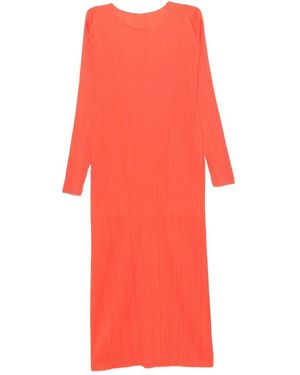 Issey Miyake Midi Dresses - Red