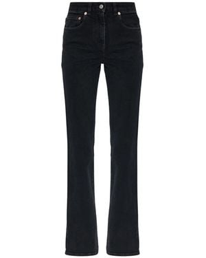 Balmain Jeans ,Zwart ,Denim Straight-Leg Jeans - Blauw