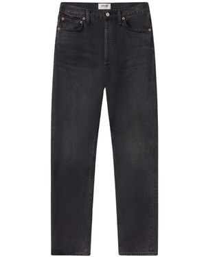 Agolde 90's Pinch Waist High Rise Rechte Jeans - Blauw