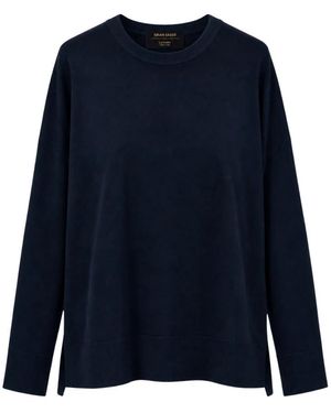 Gran Sasso Ronde Hals Gebreide Kleding - Blauw