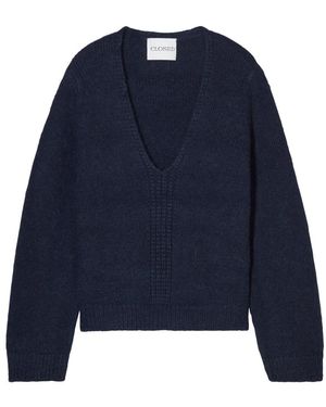 Closed V-Hals Trui - Blauw