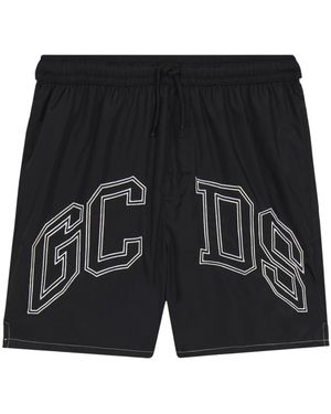 Gcds Zwemshorts Met Tweekleurig Design - Zwart