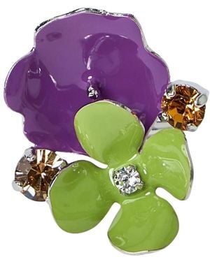 Marni Metal Flower Ring - Lila