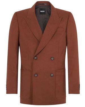 BOSS Zweireihiger Blazer - Braun