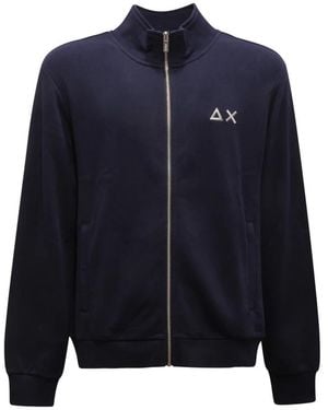 Sun 68 Track Zip Basic Fleece - Blauw