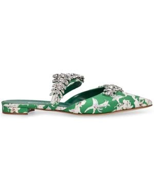 Manolo Blahnik Mules - Green