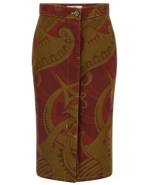 Vivienne Westwood Midi Rok - Bruin