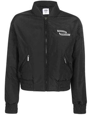 Opening Ceremony Jassen ,Zwart ,Polyester Bomberjack Met Logo Patch