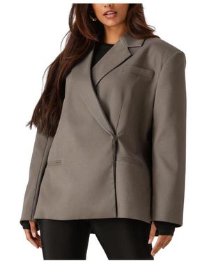 Refined Department Zwarte Adele Blazer - Bruin