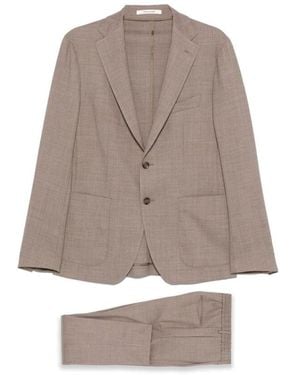 Tagliatore Single Breasted Suits - Brown