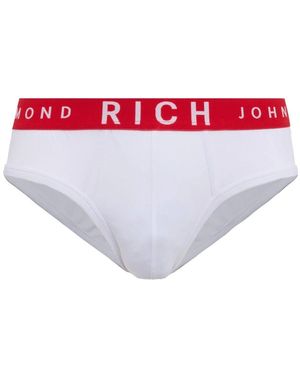 John Richmond Niedrig Geschnittene Weiße Baumwollslips