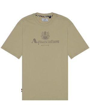 Aquascutum Actief Groot Logo T-Shirt - Groen