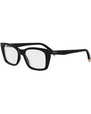 Fendi Accessoires ,Zwart ,Leer Way Fe 50155I Optisch Montuur